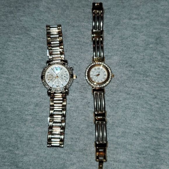 Anne Klein Diamond Bezel 10/7899 6P05 Women’s Chronograph Watch MOP Dial & MORE!